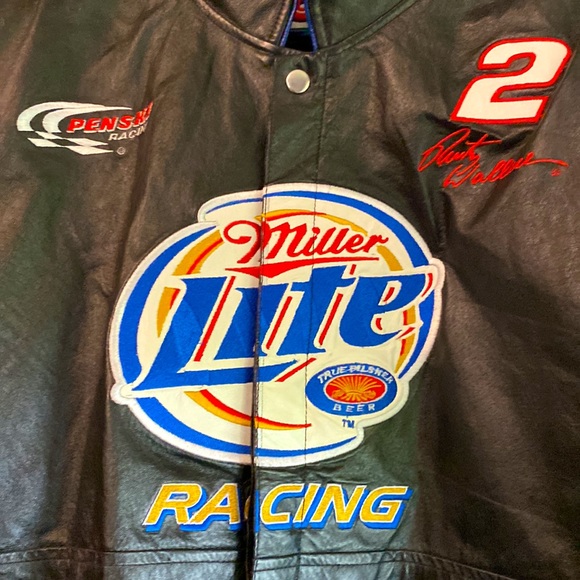 Miller Lite Racing, leather jacket, #2 Rusty Wallace XL - Picture 2 of 8